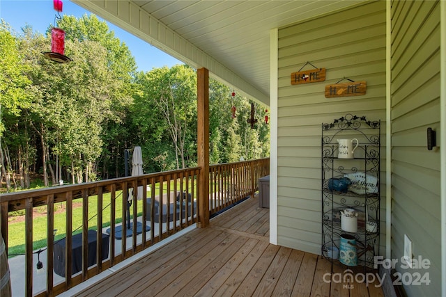 view of wooden deck