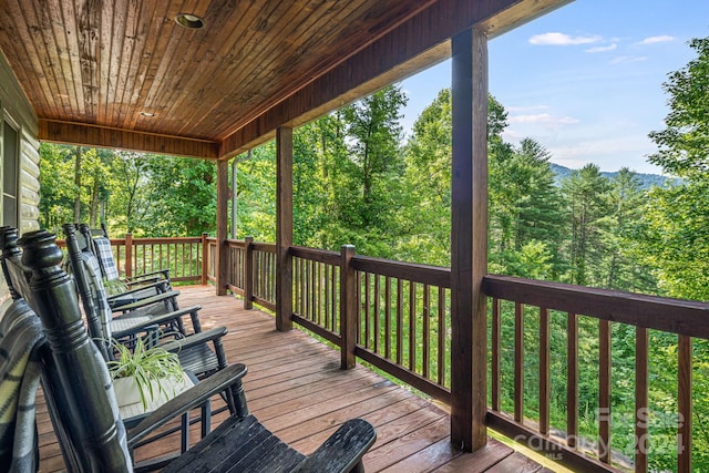 view of wooden terrace