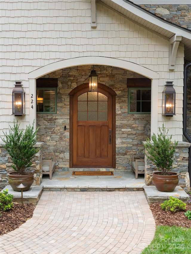 view of doorway to property