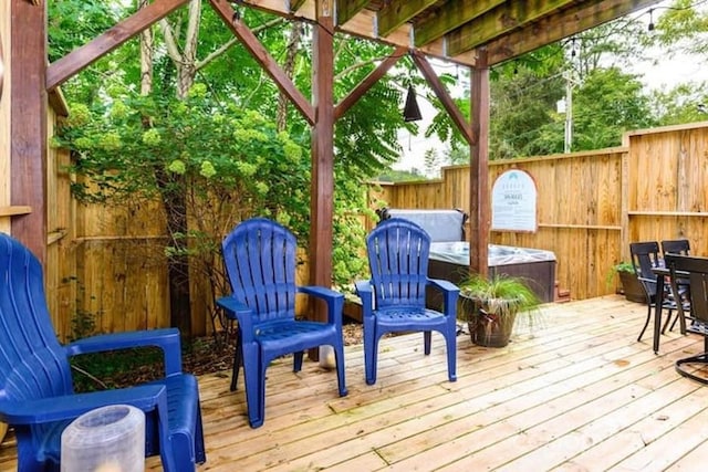 view of wooden terrace