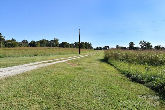 view of street featuring a rural view