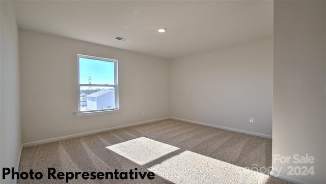 view of carpeted empty room