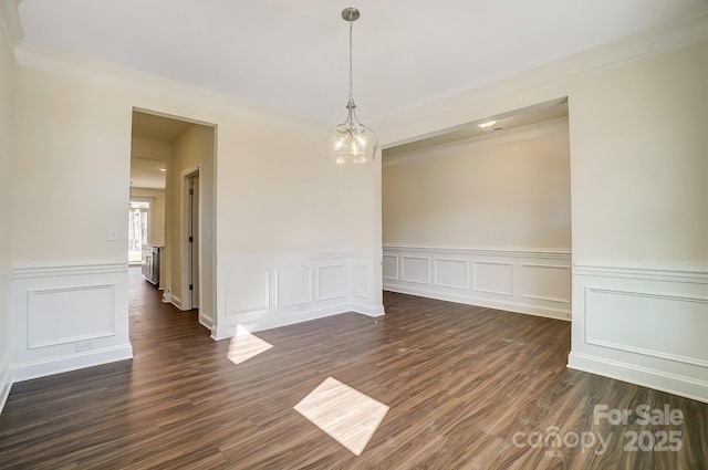 unfurnished room featuring dark wood-style floors