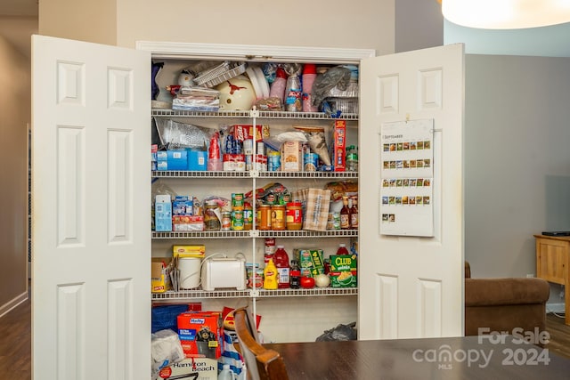 view of pantry