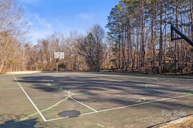 view of basketball court