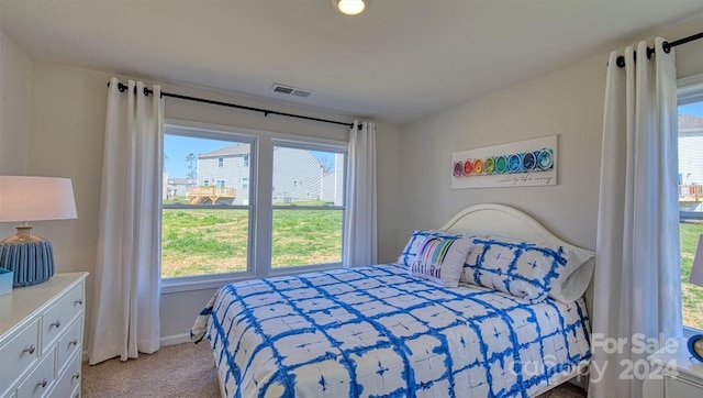 view of carpeted bedroom