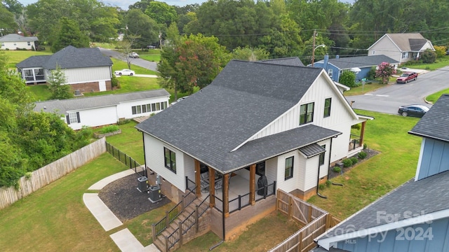 drone / aerial view with a residential view