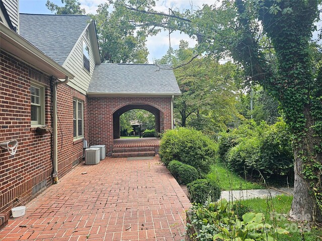 view of patio featuring central AC unit