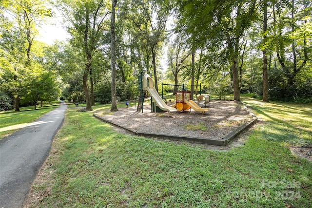 exterior space featuring a playground