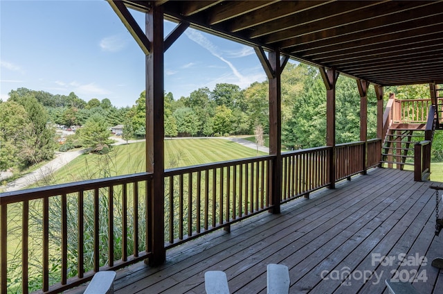 deck with stairs