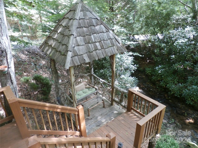 view of wooden terrace