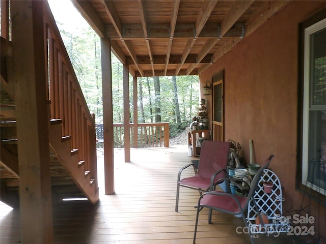 view of wooden terrace