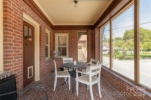 view of sunroom / solarium