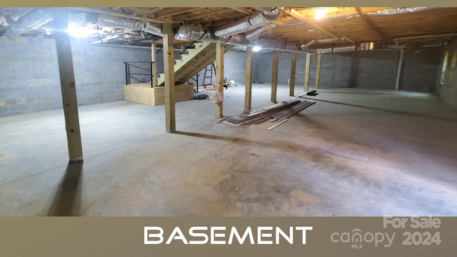 view of basement