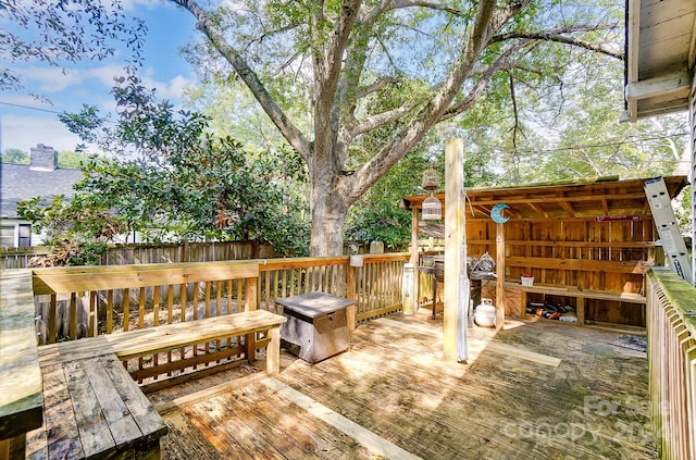 view of wooden deck