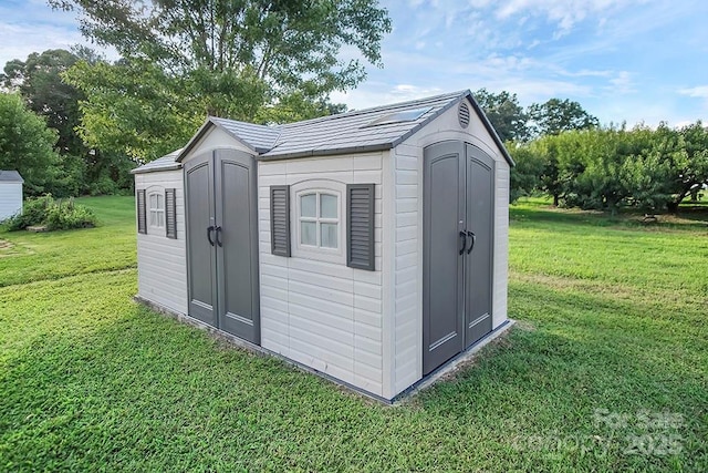 view of shed