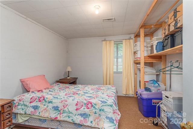 view of carpeted bedroom