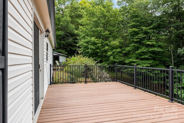 view of wooden deck