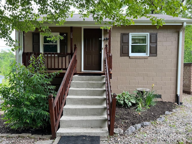 view of front of property featuring a porch