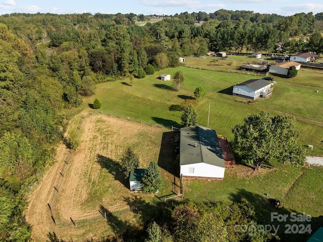 drone / aerial view with a rural view