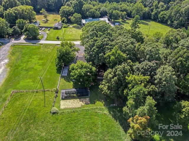 bird's eye view with a rural view