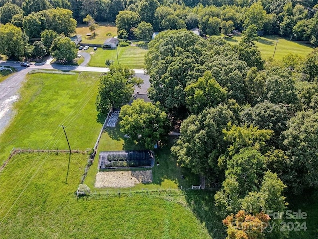 drone / aerial view with a rural view