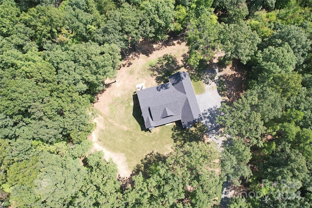14941 Deer Hollow Dr, Gold Hill, NC 28071 - drone / aerial view featuring a forest view