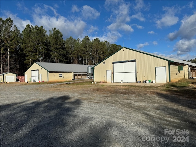 view of outbuilding with a garage