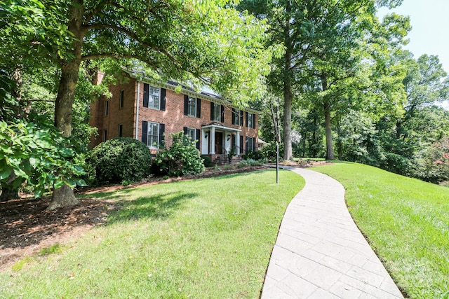 exterior space with a yard