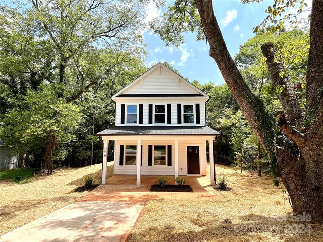 view of front of property with a porch