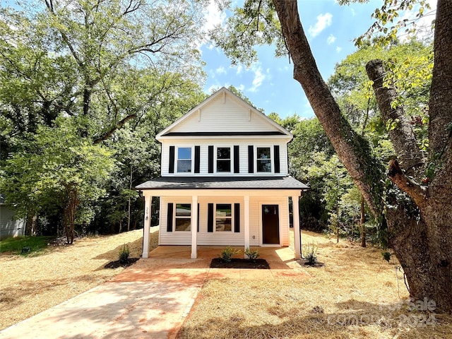 view of front of house with a porch