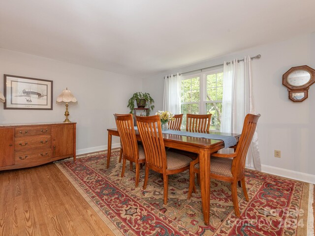 dining area featuring hardwood / wood-style floors