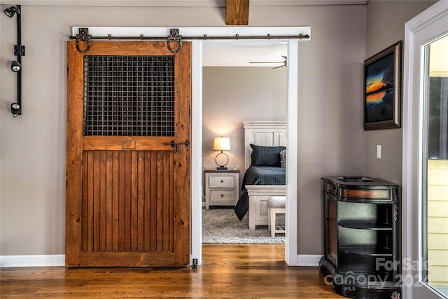 6521 Lake James Rd, Marion, NC 28752 - interior space featuring wood finished floors and baseboards