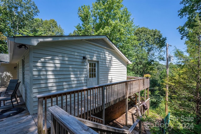 exterior space featuring a deck