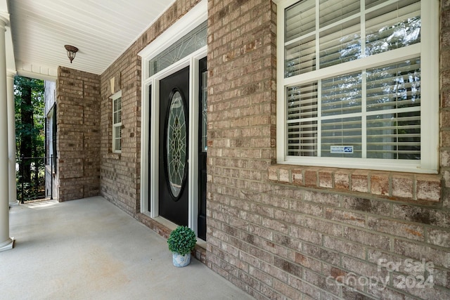 view of doorway to property