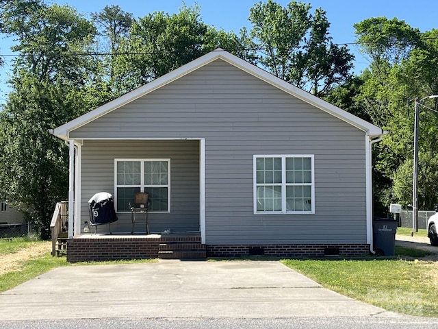 1245 Carolyn Ave, Kannapolis, NC 28083 - exterior space with a yard, crawl space, and covered porch