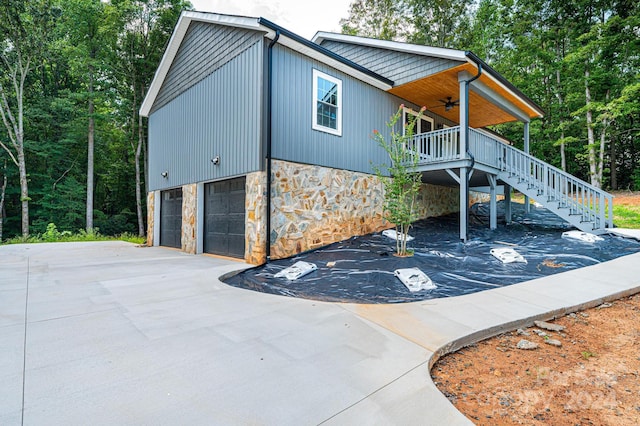 view of front of home featuring a garage