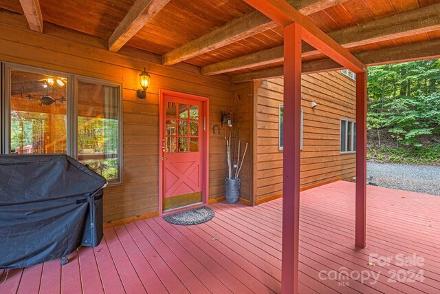 view of wooden terrace