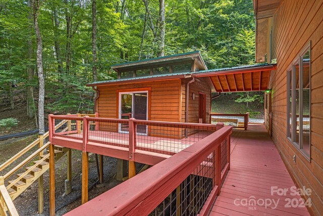 view of wooden deck