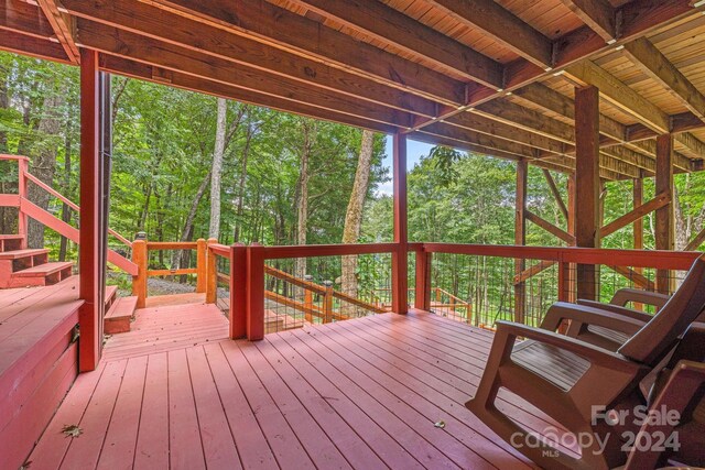 view of wooden deck