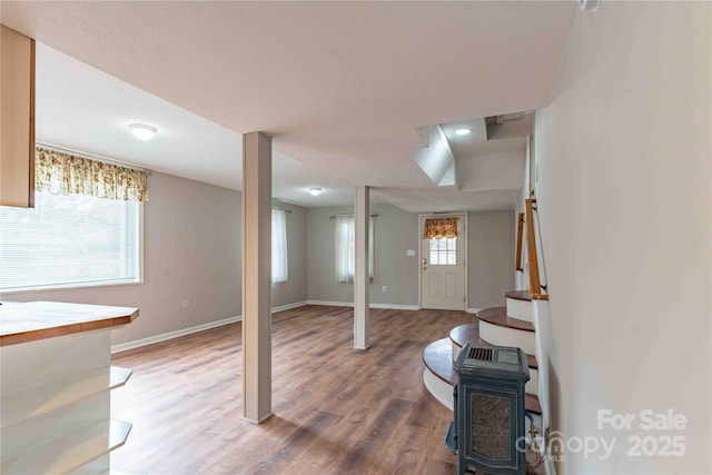 interior space featuring hardwood / wood-style flooring