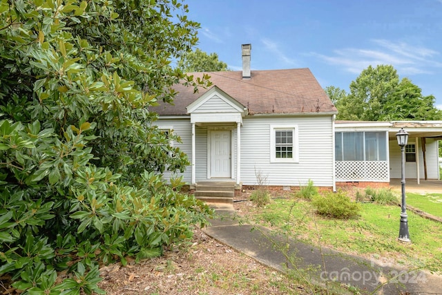 view of front of property