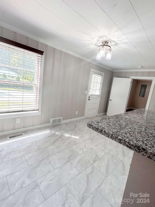 interior space featuring light tile patterned flooring