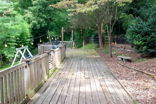 view of wooden deck