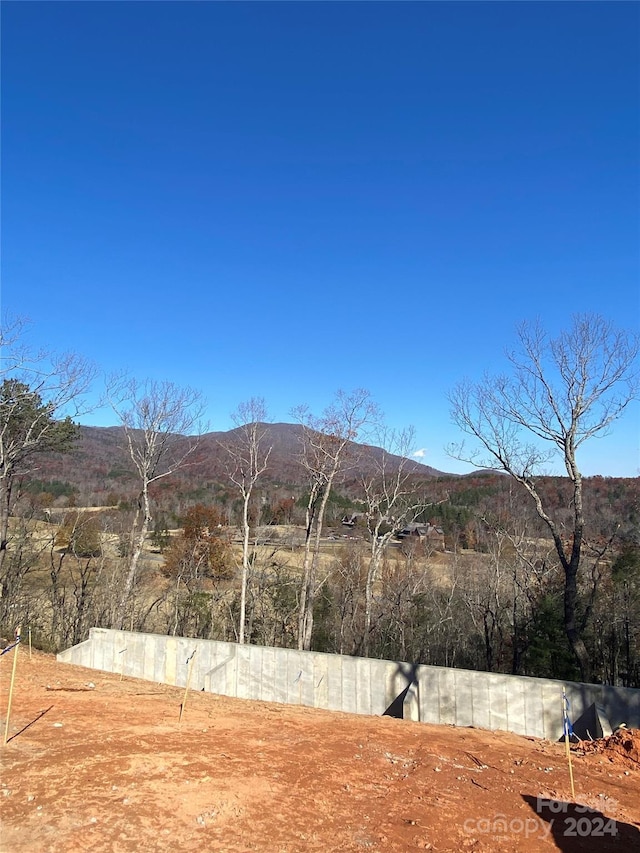 view of yard with a mountain view