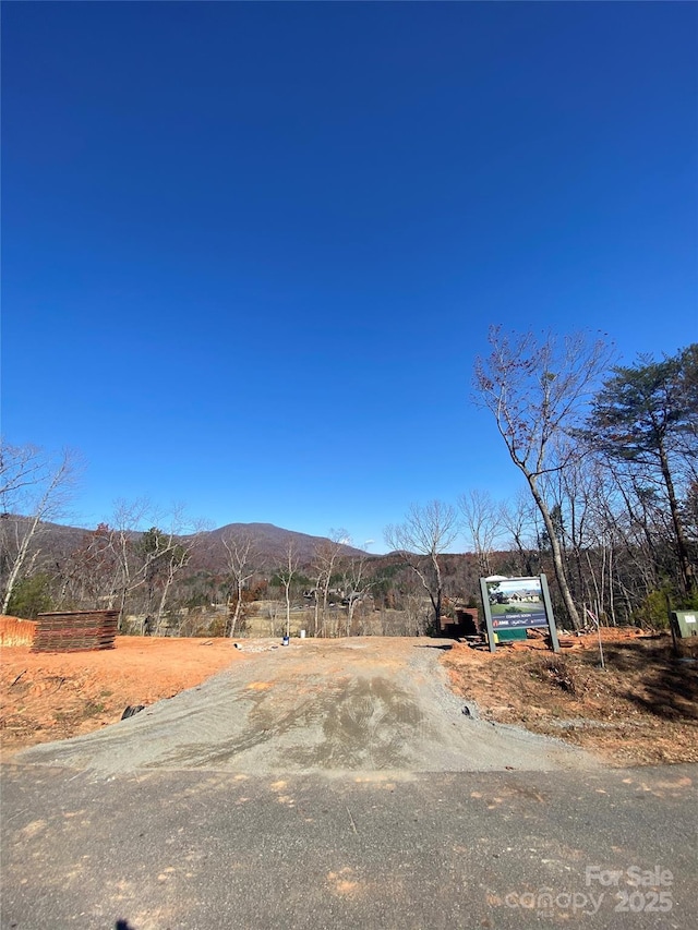 view of street featuring a mountain view