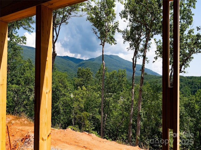2015 Deep Gap Farm Rd W, Mill Spring, NC 28756 - view of mountain backdrop featuring a forest