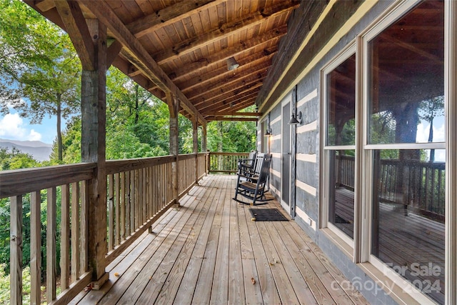 view of wooden terrace