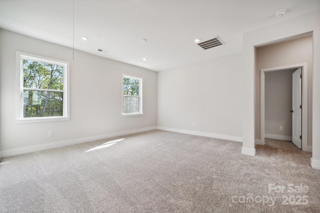 view of carpeted empty room