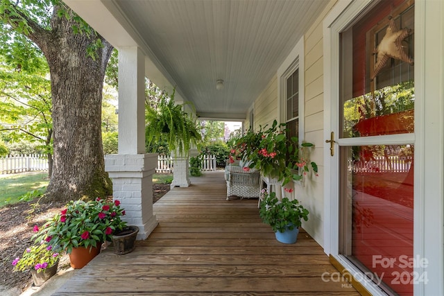 view of wooden deck